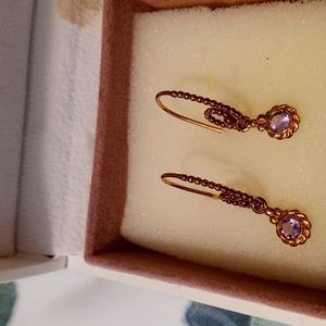 Real purple Pandora earrings